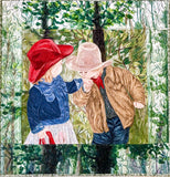 "Sweet Kiss"  free motion thread painting.