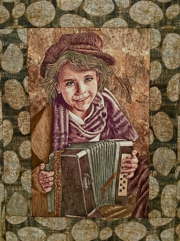 " The Sound of Music"Free motion thread painting quilt